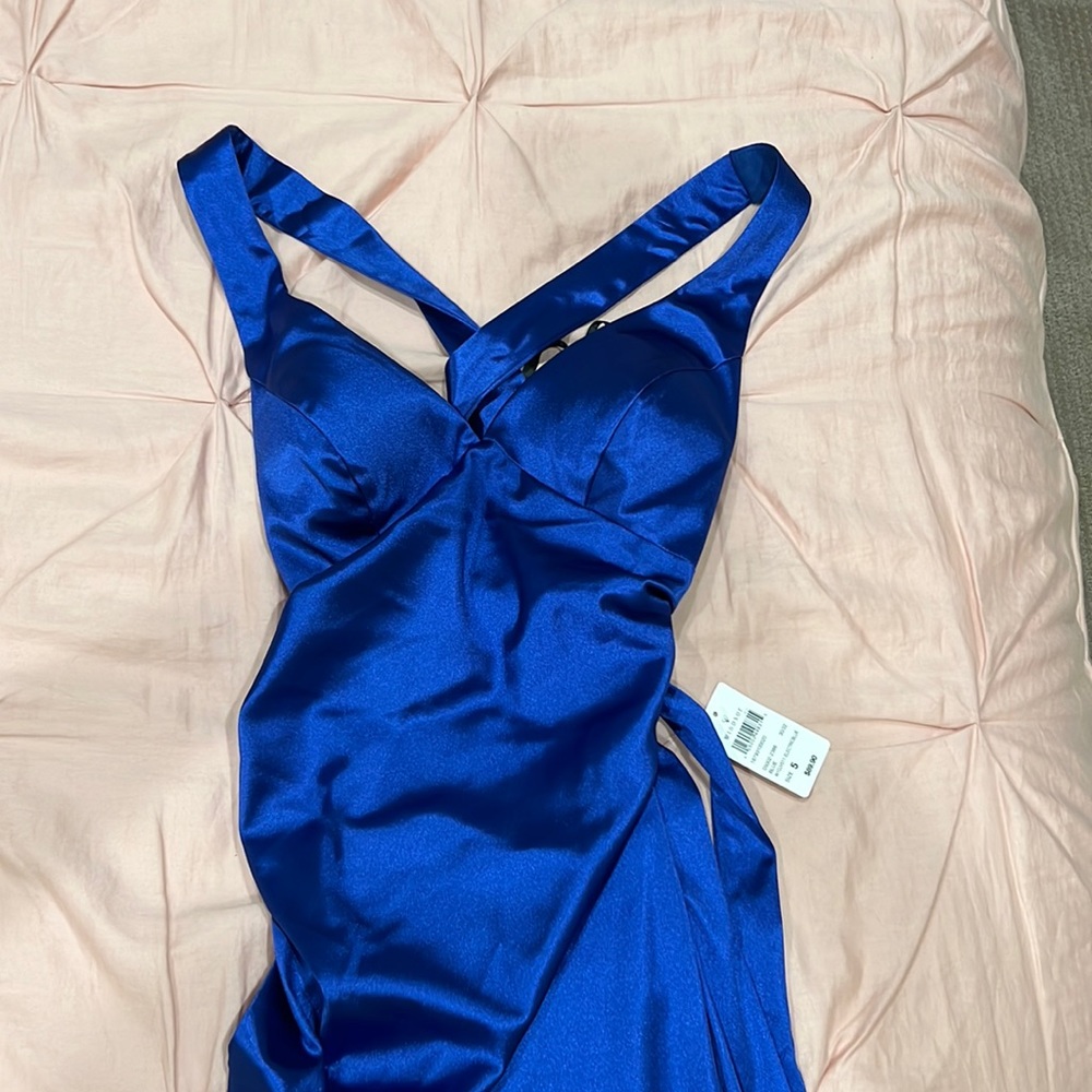 “Sam” Formal Satin Open Back Prom dress